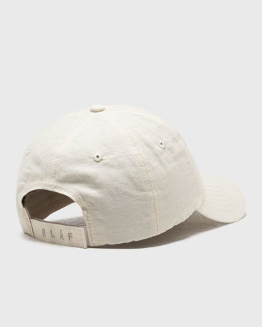 Шапка с козирка ØLÅF O L Å F Embroidered Cotton Linen Cap Бежово | A210802-OFFWHITE, 2