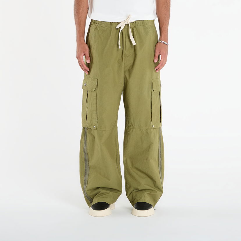 Карго панталони Palm Angels Palm Angels Curved Logo Cargo Pants Зелено | PMCF037F25FAB0015852