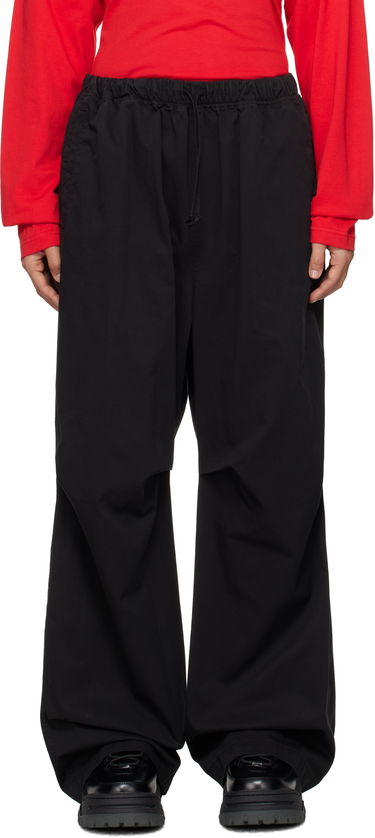 Карго панталони We11done We11done Tucked Wide Trousers Черно | WD-PT3-24-262-U-BK, 0
