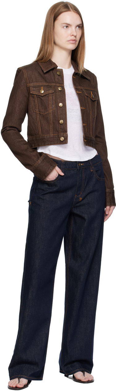 Яке Ksubi Ksubi Slim Denim Trucker Jacket Кафяво | WFA25JK012, 3