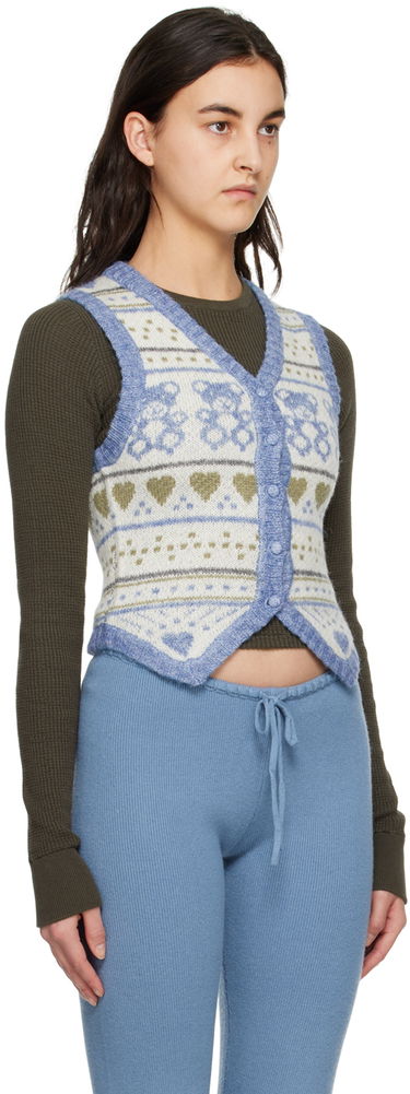 Жилетка GUIZIO Guizio Sweet Bear Knit Vest Синьо | DGF22K313_BLU, 1