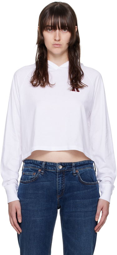 Суитчър rag & bone Rag & Bone Cropped Hoodie Бяло | WCC22FT011YT11, 0