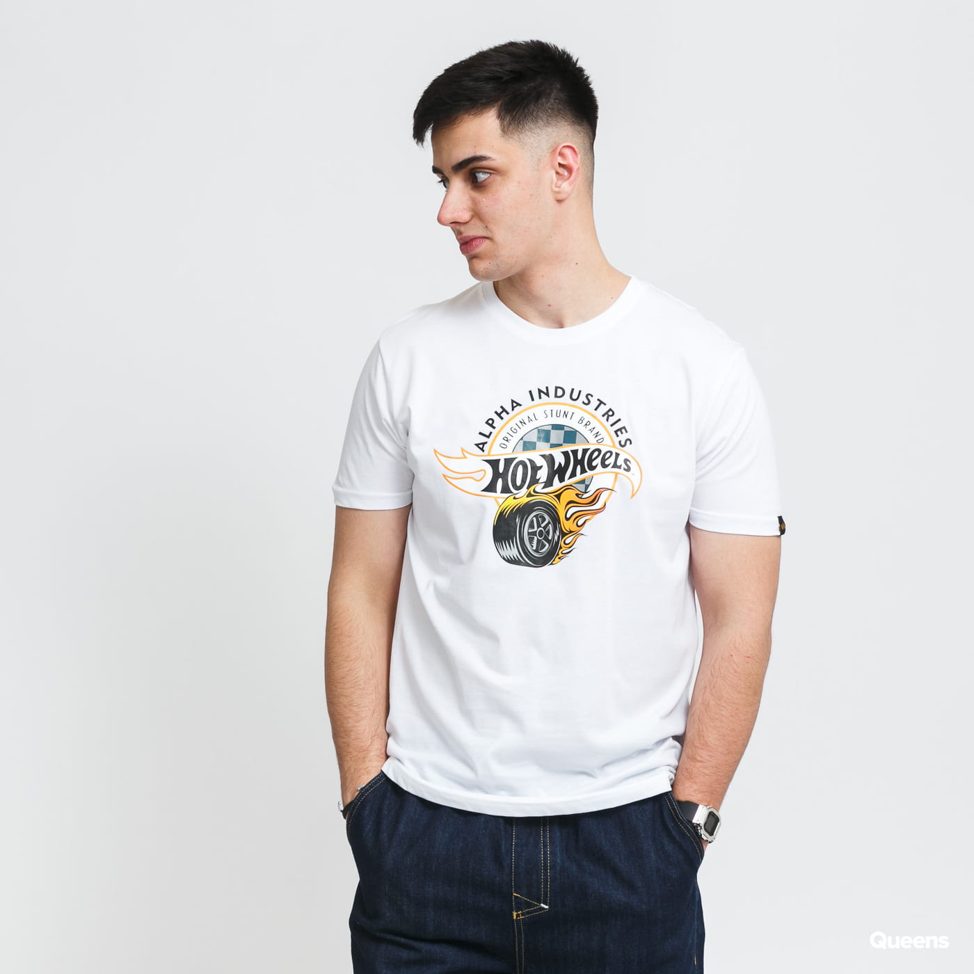 Тениска Alpha Industries Hot Wheels x Alpha Tee Бяло | 116528 09, 0