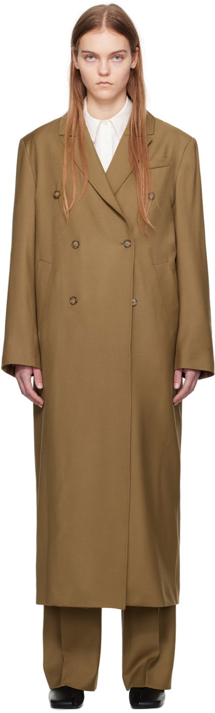 Палта Loulou de Saison Loulou de Saison Maisun Double-Breasted Maxi Coat Кафяво | MAISUN, 0