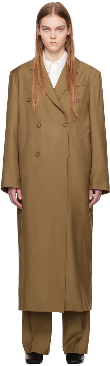 Палта Loulou de Saison Loulou de Saison Maisun Double-Breasted Maxi Coat Кафяво | MAISUN, 0