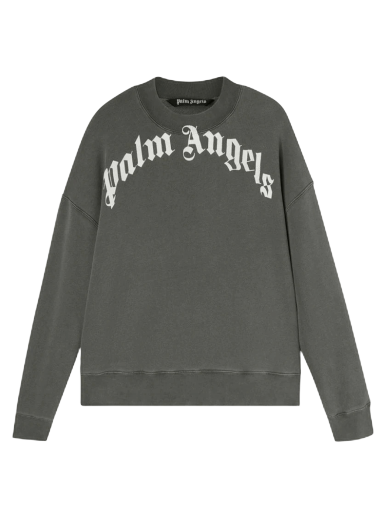 Суитчър Palm Angels GD Curved Logo Crew Сиво | PMBA026C99FLE0011001