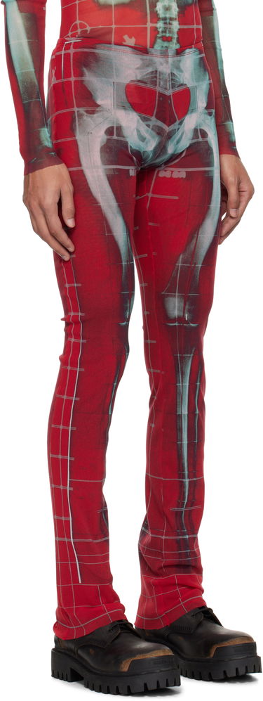 Комбинезон Jean Paul Gaultier Jean Paul Gaultier Printed Squeletor Trousers Червено | 25/33-F-PA183-T580-3058, 1