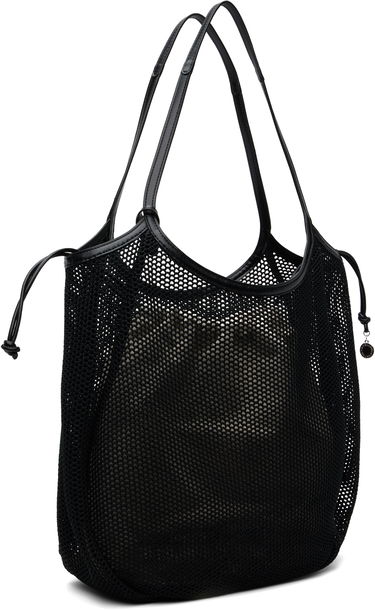 Голяма пазарска чанта Stella McCartney Stella McCartney Logo Mesh Tote Черно | 7B0170WP0595, 2