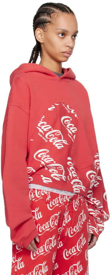 Суитчър ERL Swirl Logo Hoodie Червено | ERL08T024, 2