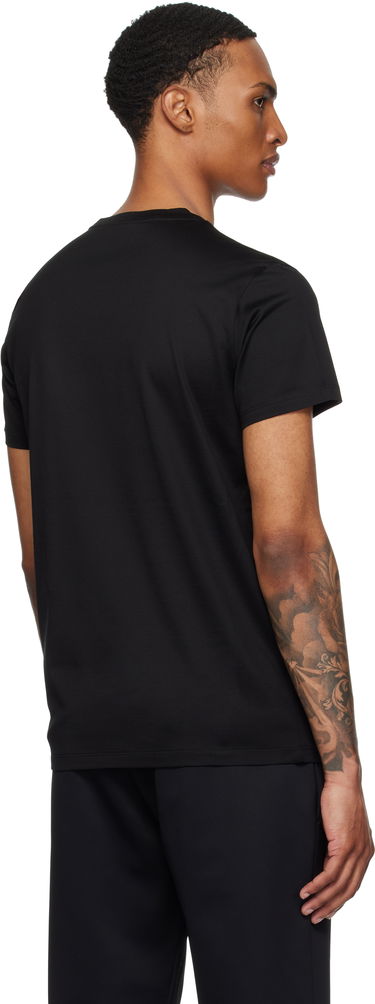 Тениска Moncler Moncler Double Logo Patch Cotton T-Shirt Черно | K20918C000358390Y, 2