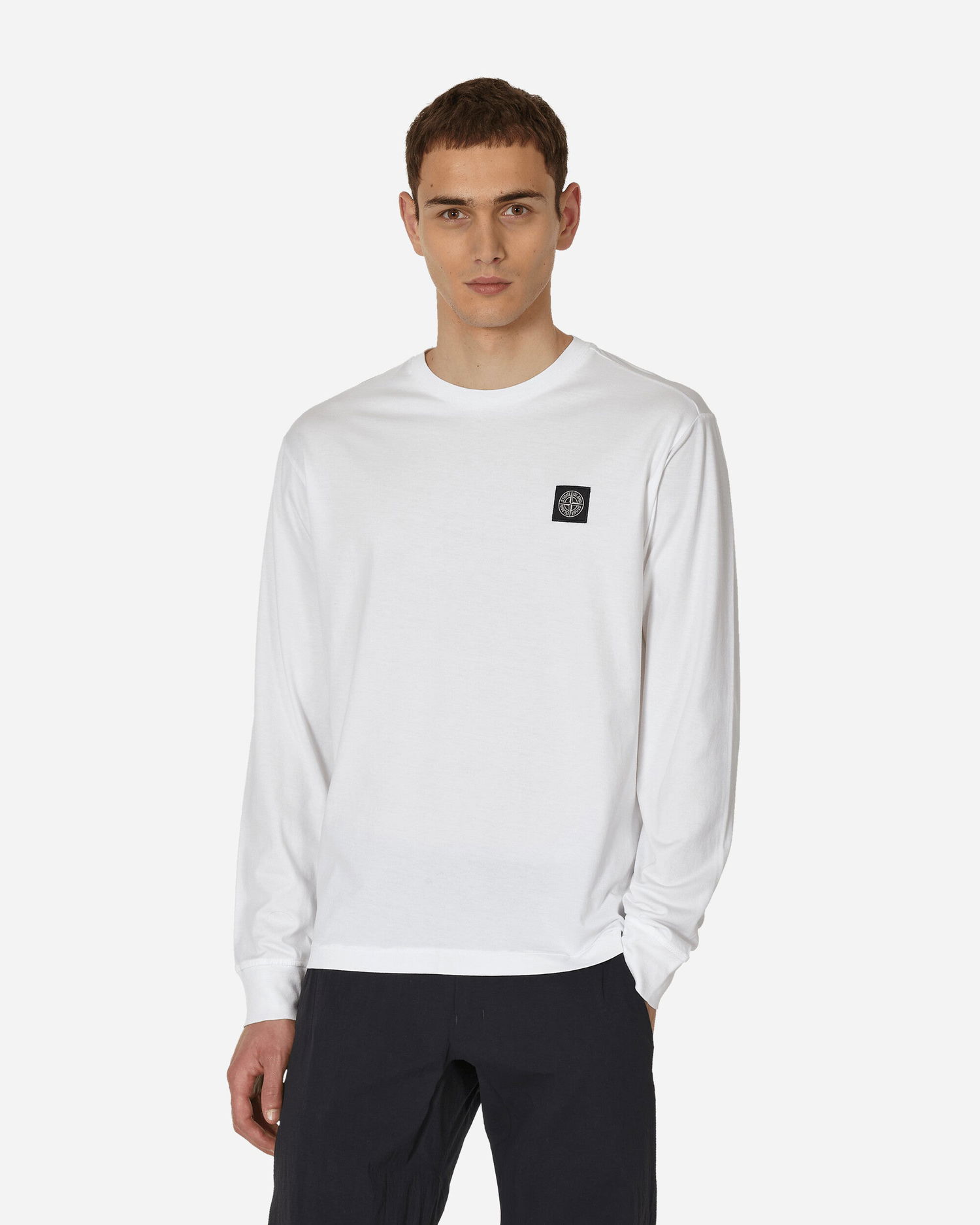 Тениска Stone Island Garment Dyed Logo Бяло | 791522713 A0001, 0
