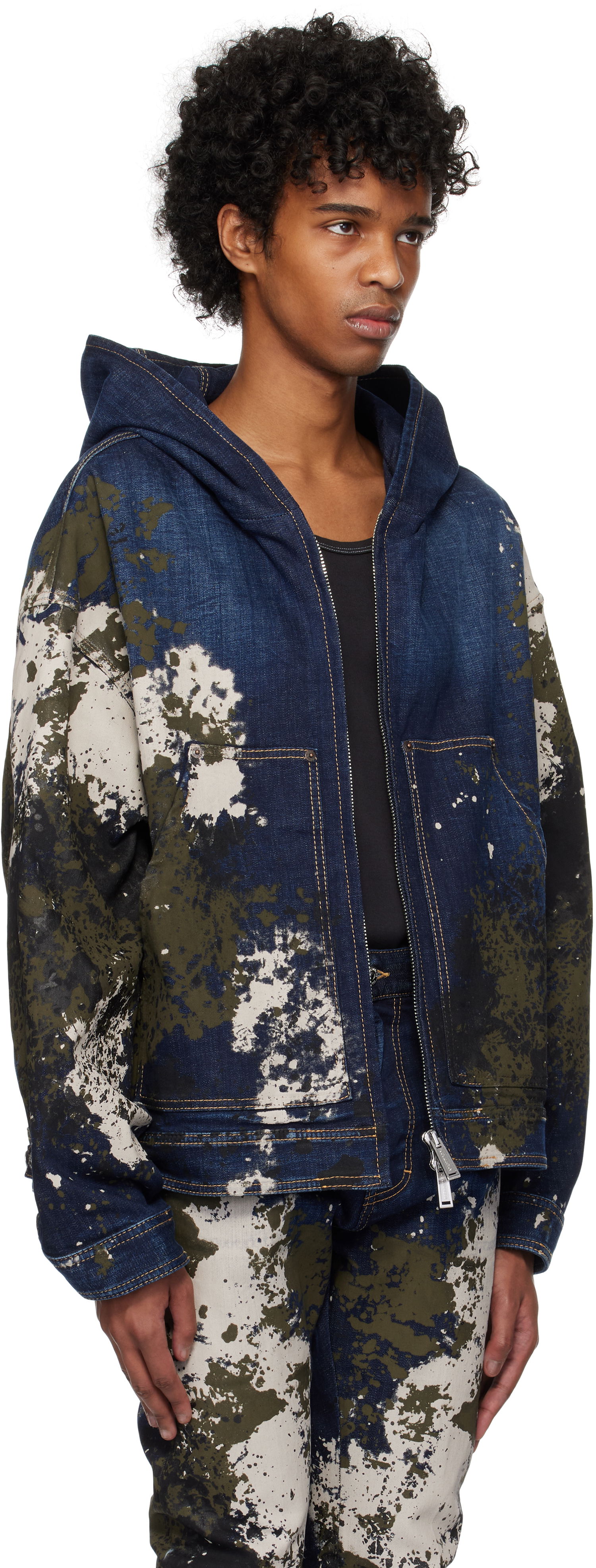 Суитчър DSQUARED2 Dsquared2 Workwear Zipped Denim Jacket Синьо | S74AM1559_S30664, 1