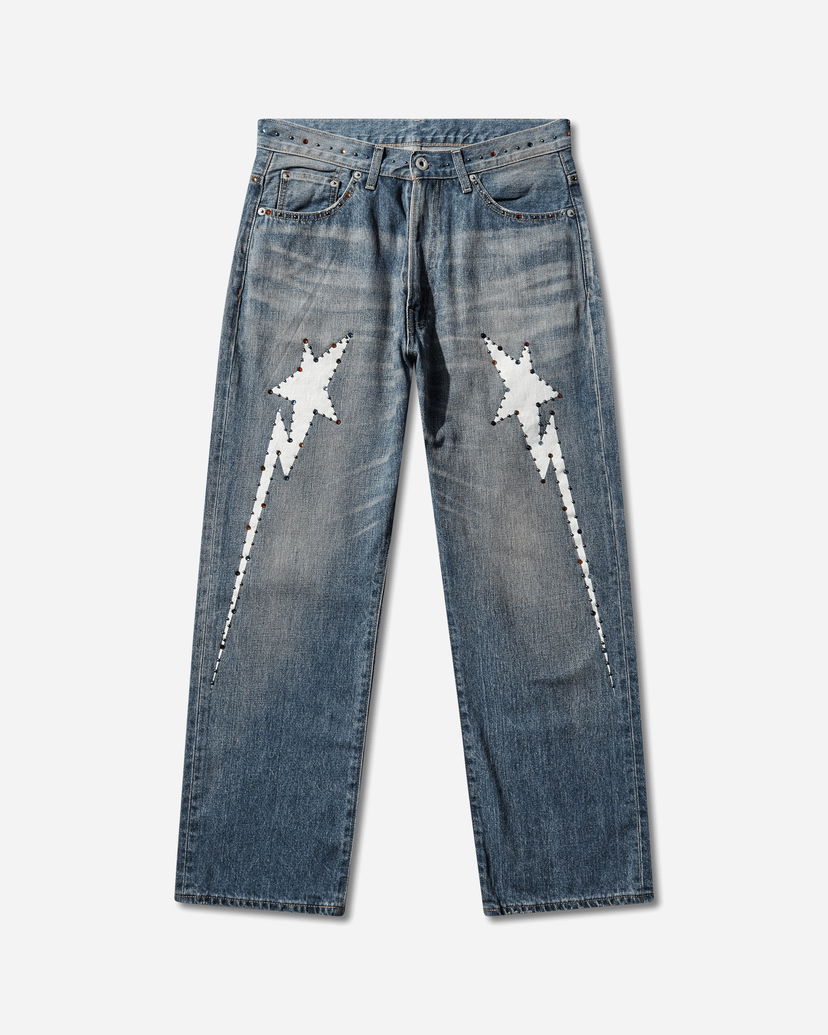 Дънки BAPE Color Stone 13oz Denim Pants Синьо | 1L80150002 INDIGO
