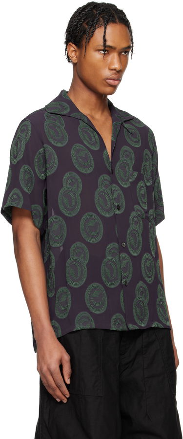 Риза Needles NEEDLES Short Sleeve Italian Collar Shirt Лилаво | QV123, 1