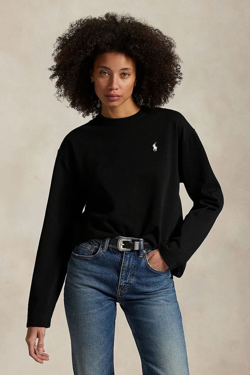 Тениска Polo by Ralph Lauren Polo Ralph Lauren Long Sleeve T-Shirt Черно | 211967105