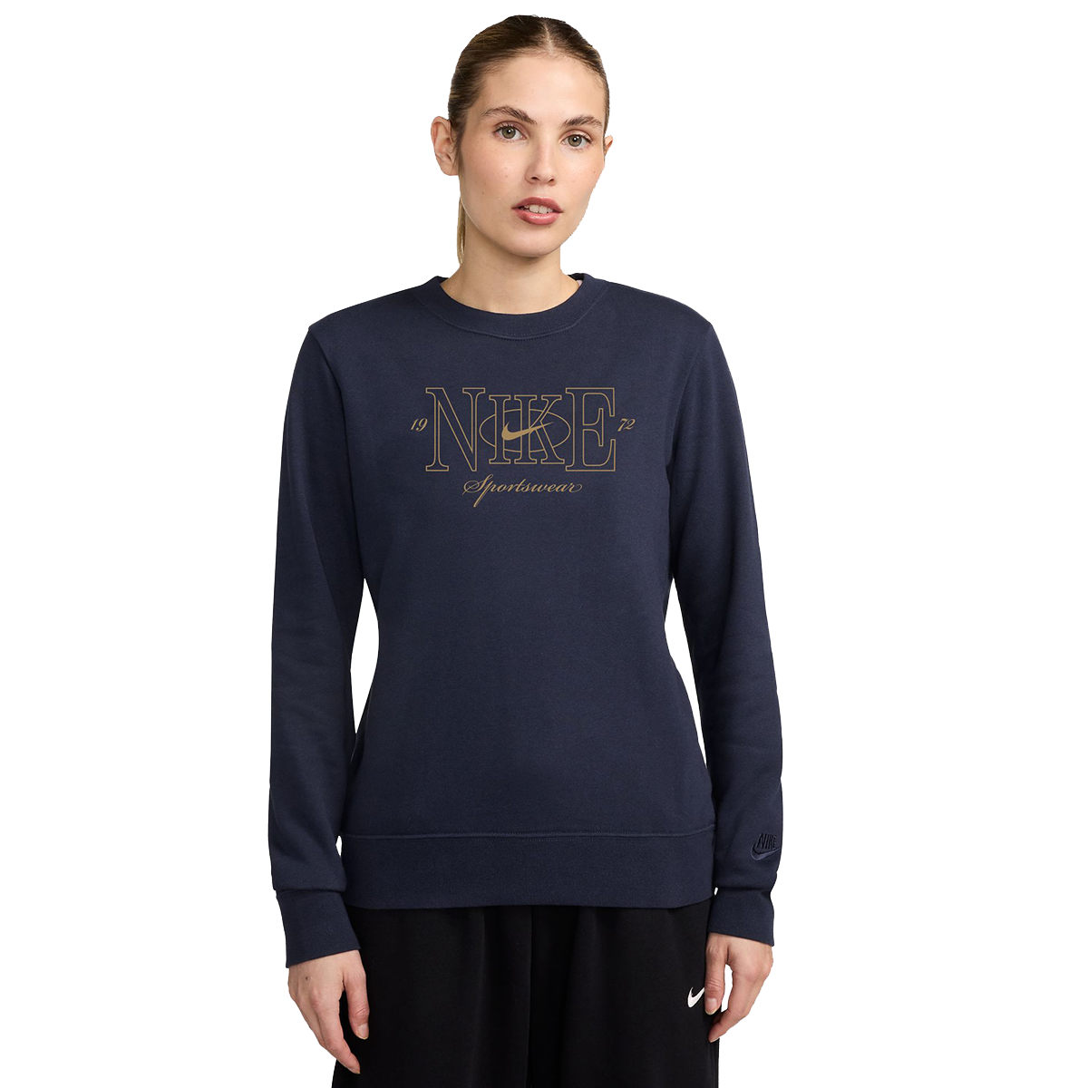 Суитчър Nike Club Shine Crew Sweatshirt Тъмно синьо | FV8057-451, 0