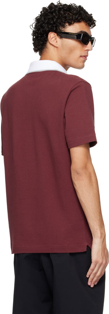 Поло тениска Casablanca Embossed Laurel Polo Бургунди | M-SP26-JTP-243-02, 2