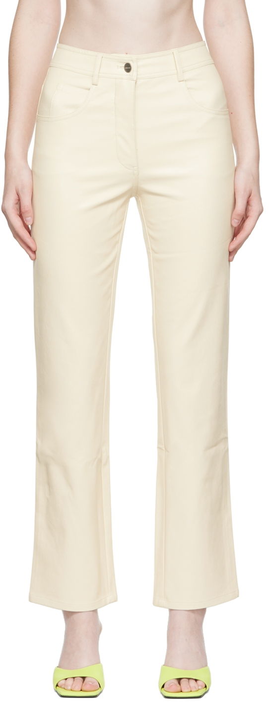 Панталони Miaou Miaou Junior Faux-Leather Pants Бежово | 1010-CL-CRE-PU, 0