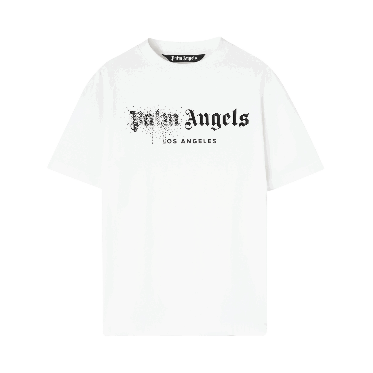 Тениска Palm Angels Rhinestone Sprayed Classic Tee Бяло | PMAA001F22JER0120110, 0