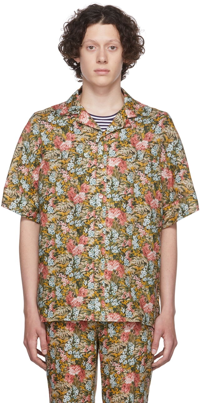 Floral-Print Short Sleeve Shirt