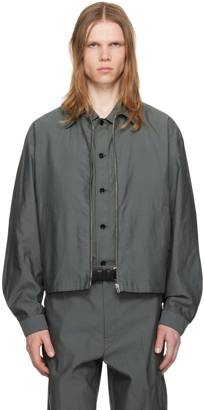 Яке бомбър LEMAIRE Lemaire Washed Zip-Up Jacket Зелено | OW1062 LF1209, 0