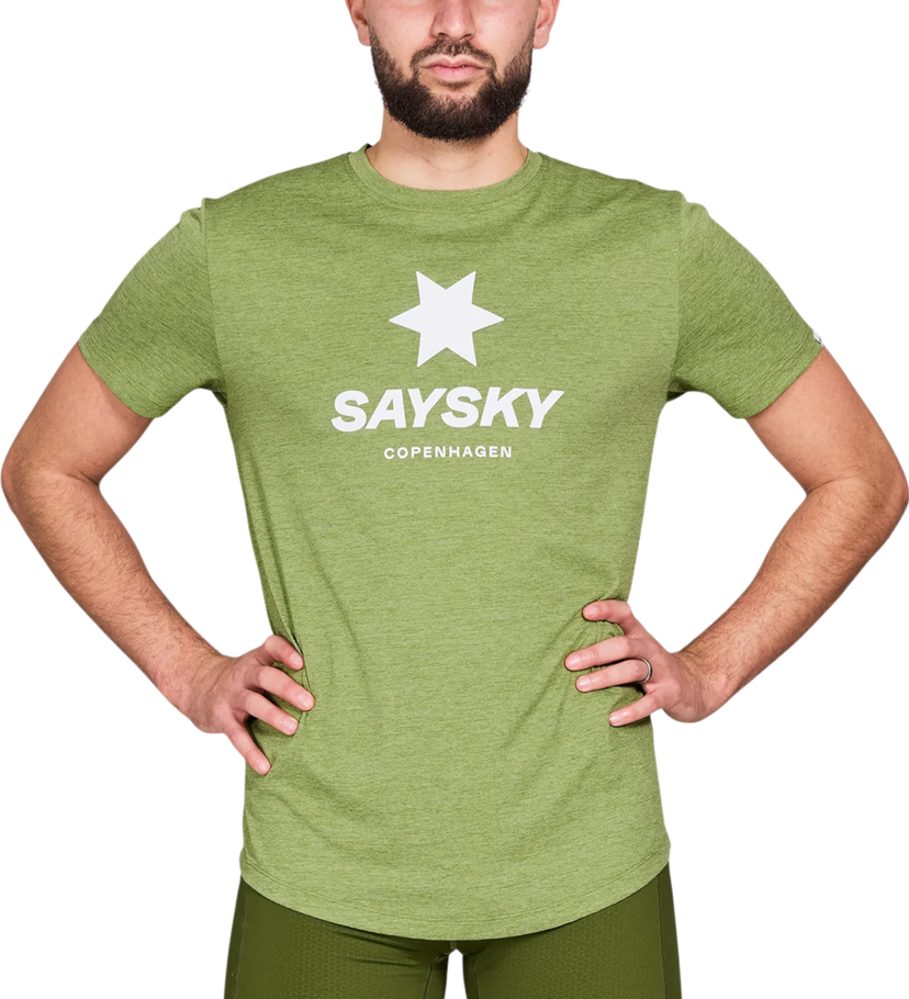 Тениска Saysky Saysky Logo Combat Pro T-Shirt Зелено | nmrss30c3009
