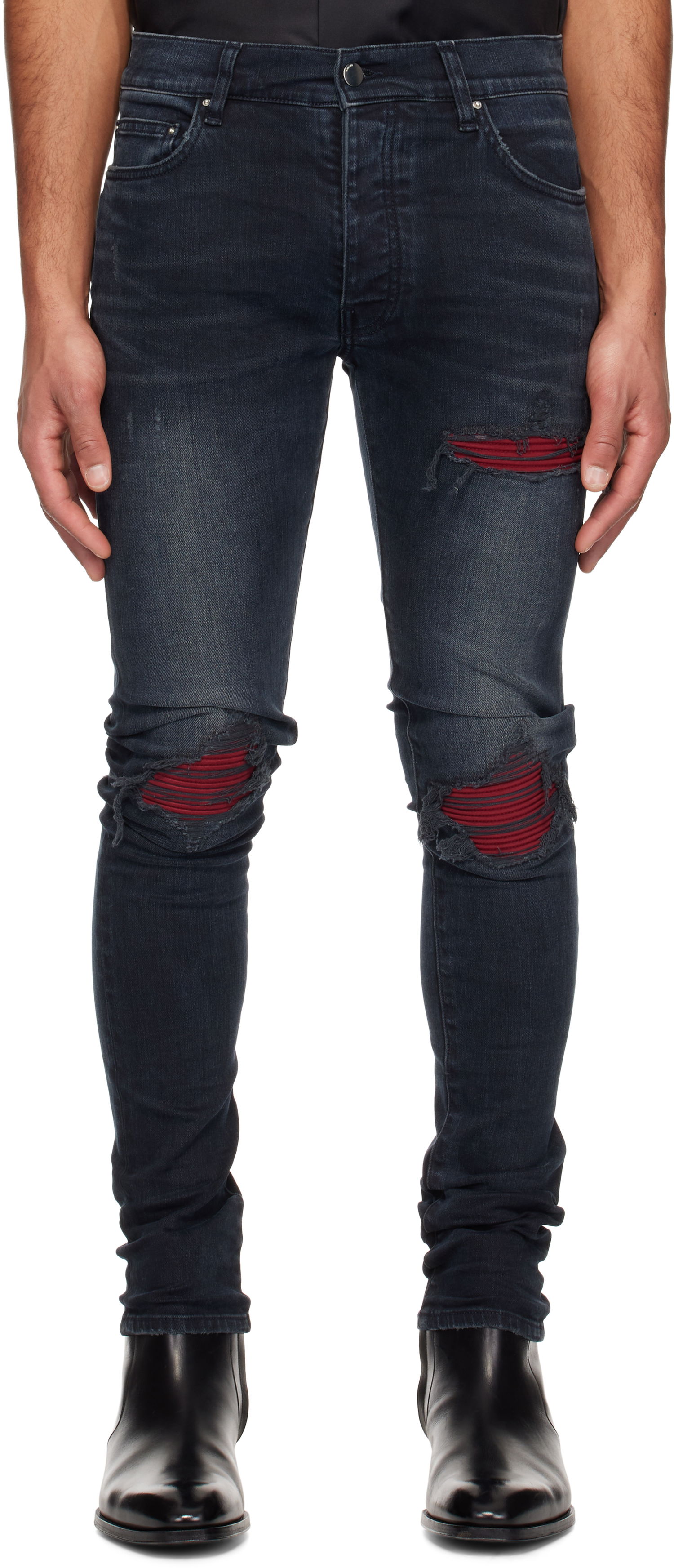 Дънки AMIRI Indigo Ultrasuede MX1 Jeans Тъмно синьо | AMDNSY1099, 0