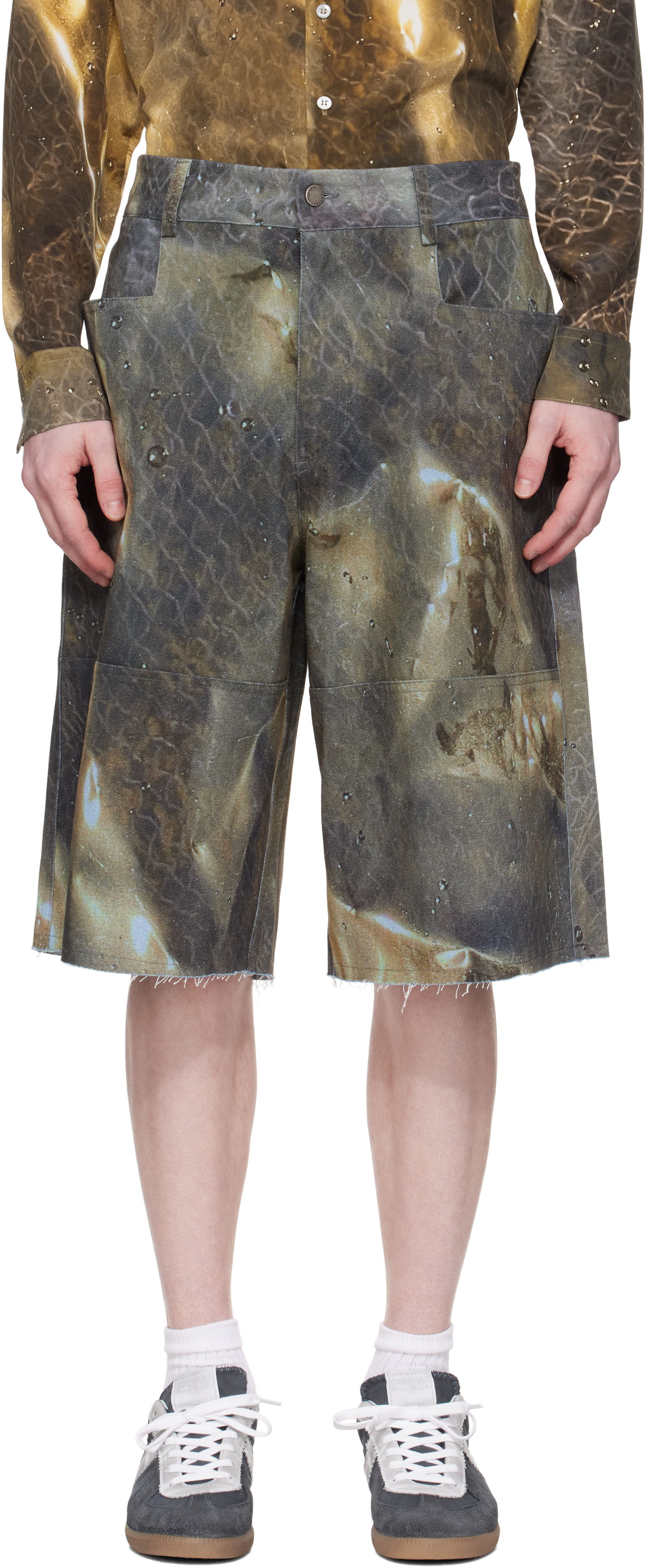 Къси панталони Serapis Serapis Golden Hour Sailor Denim Shorts Кафяво | SS25_WS_EXC, 0