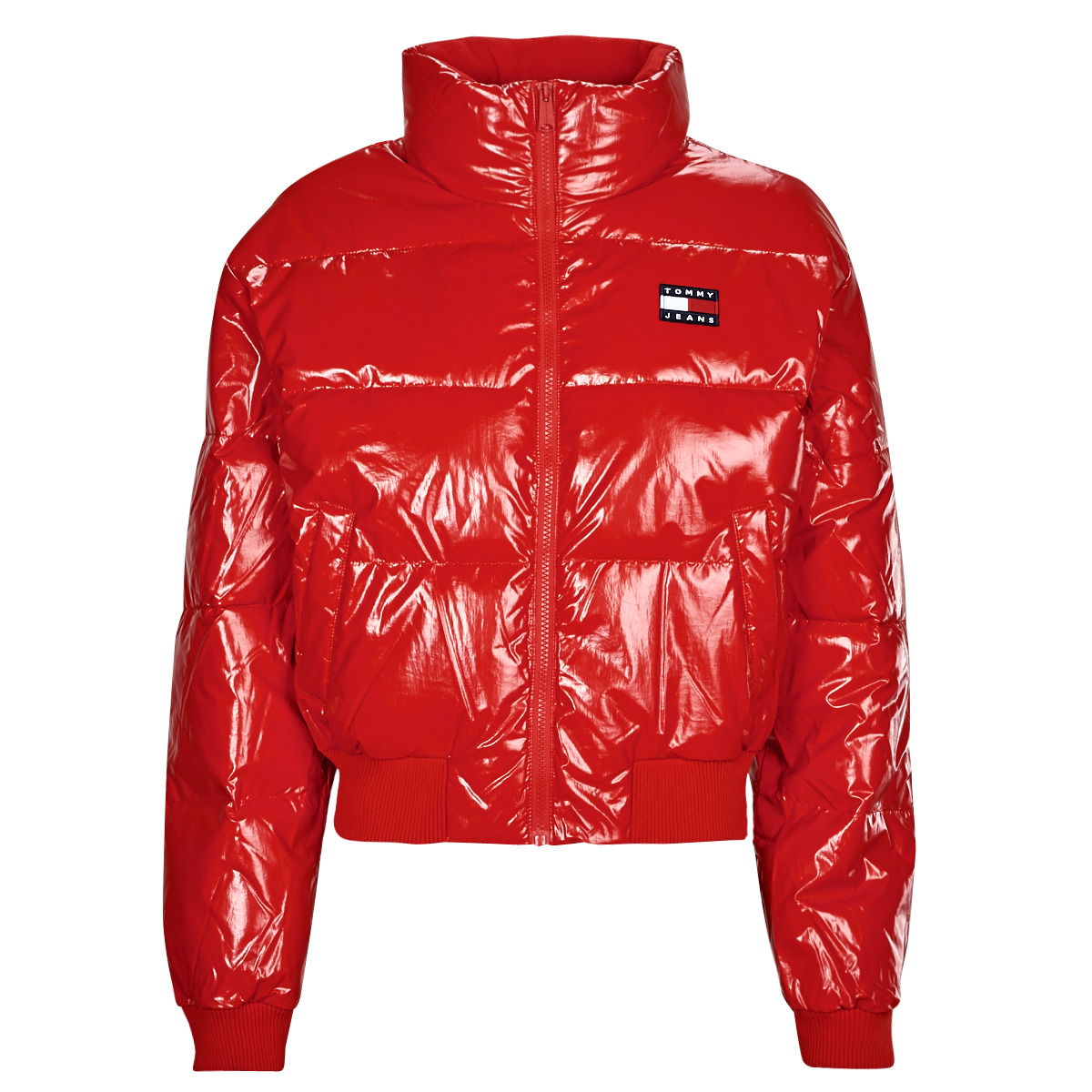 Пухо яке Tommy Hilfiger BADGE GLOSSY PUFFER Червено | DW0DW16098-XNL, 0