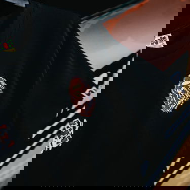 Тениска BAPE BAPE® x FOOTSHOP - Scribble Logo Tee UNISEX Black Черно | 001TEL721323MBLK, 9