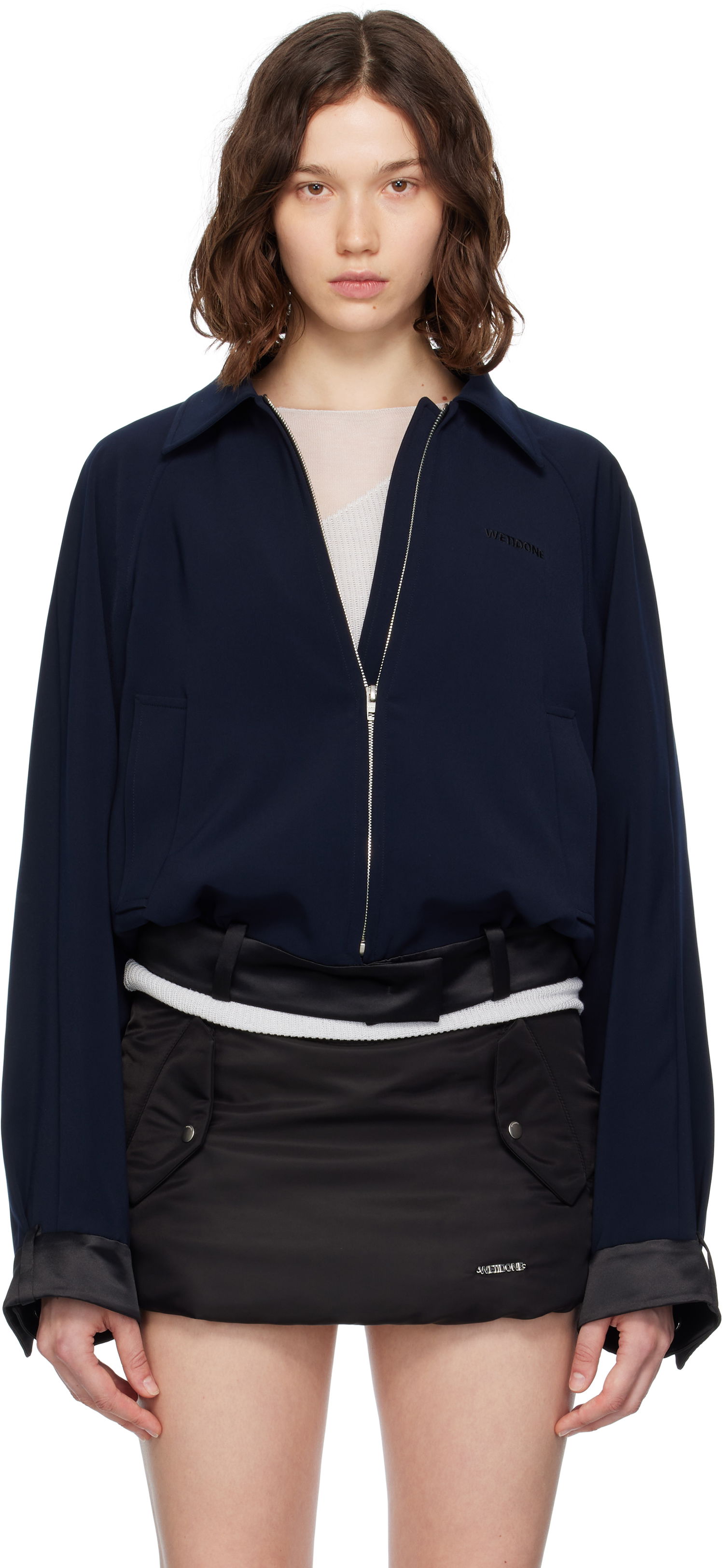 Яке We11done We11done Waist Jacket Тъмно синьо | WD-JK2-25-011-W-NV, 0