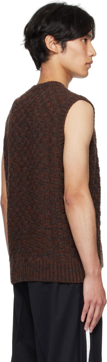 Пуловер Maison Margiela MM6 Maison Margiela V-Neck Sweater Vest Кафяво | SH2FB0026 M13174, 2