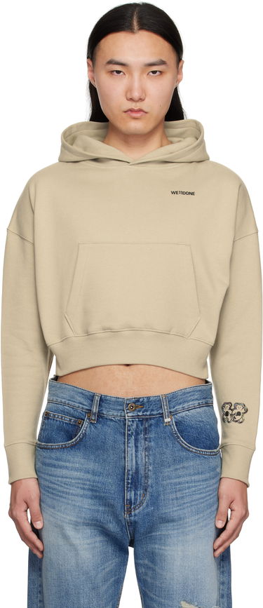 Суитчър We11done We11done Teddy Twins Cropped Hoodie Бежово | WD-TH0-25-841-U-KK, 0