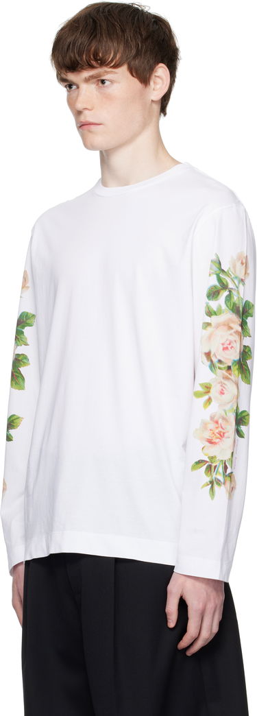 Тениска Simone Rocha Simone Rocha Rose Bouquet Long Sleeve T-shirt Бяло | 5194P52-M 0569, 3