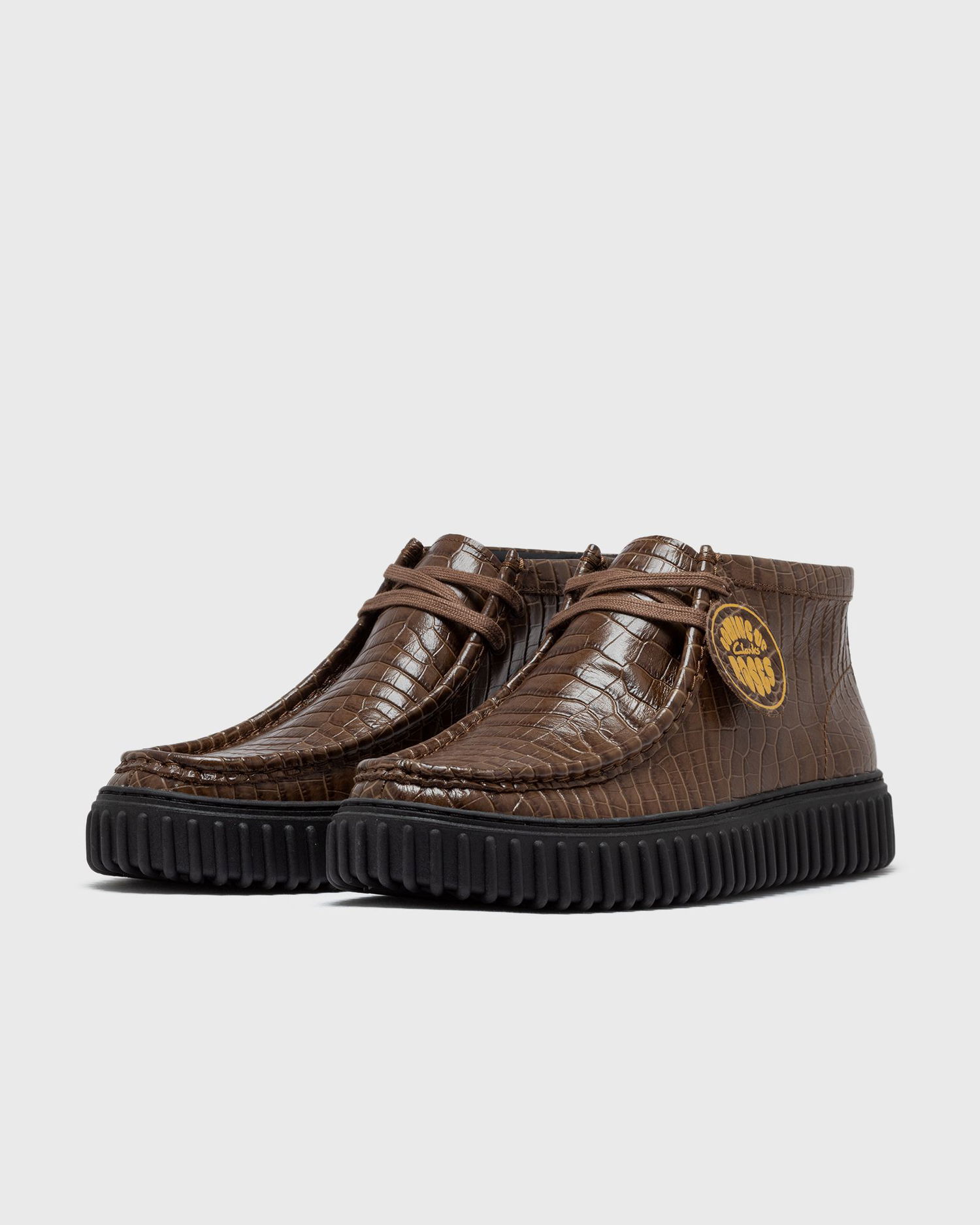 Кецове и обувки Clarks Martin Rose x Pleasures x CUR Torhill Hi "Brown Croc" Кафяво | 261809727, 1