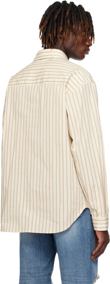Риза We11done We11done Necktie Striped Shirt Бежово | WD-SH0-25-161-M-BG, 2