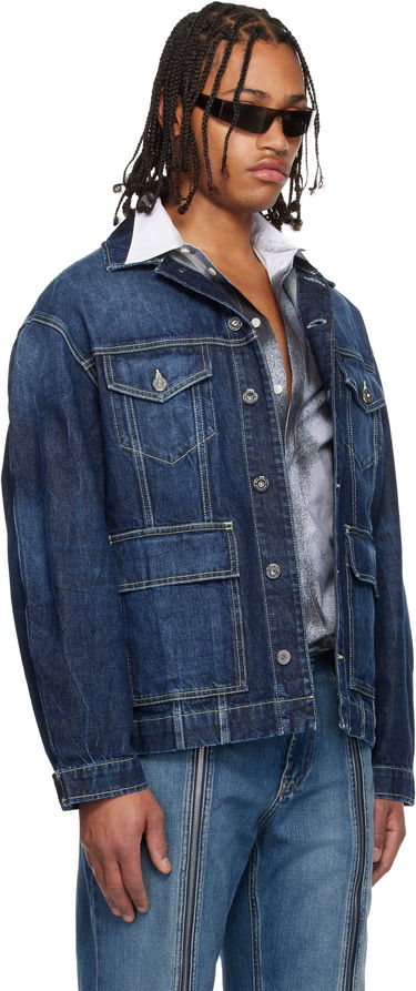 Яке Jean Paul Gaultier Jean Paul Gaultier Cutout Denim Jacket Синьо | 25/04-U-JA018-D024-83, 1