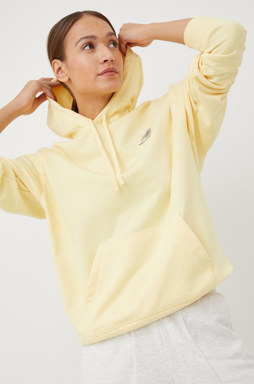 Суитчър New Balance Uni-ssentials French Terry Hoodie Жълто | UT21500MZ, 0