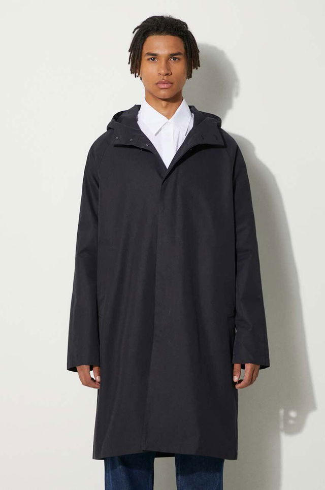 Twill Parka Coat Navy