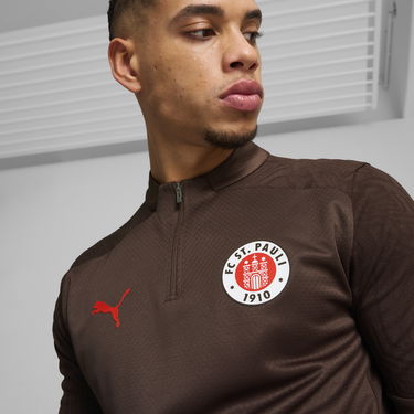 Суитчър Puma FC St. Pauli Men's Quarter-Zip Training Top Кафяво | 778721_05, 5