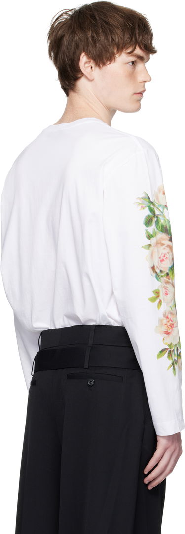 Тениска Simone Rocha Simone Rocha Rose Bouquet Long Sleeve T-shirt Бяло | 5194P52-M 0569, 2