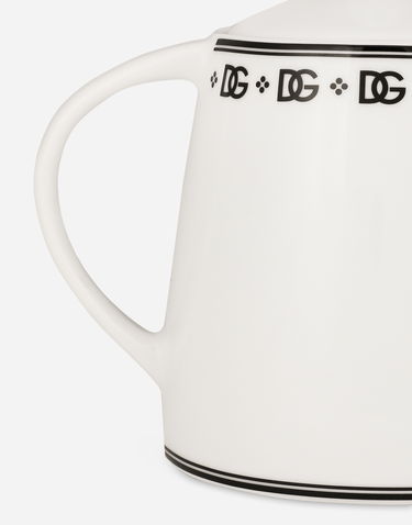 Домашен декор Dolce & Gabbana Dolce & Gabbana Porcelain Teapot with DG Logo Бяло | TC0139TCALHU0082, 2