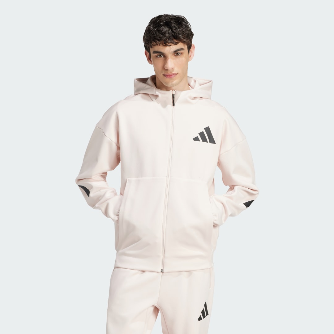 Суитчър adidas Performance Z.N.E. Full-Zip Hooded Jacket Розово | JF2444, 0