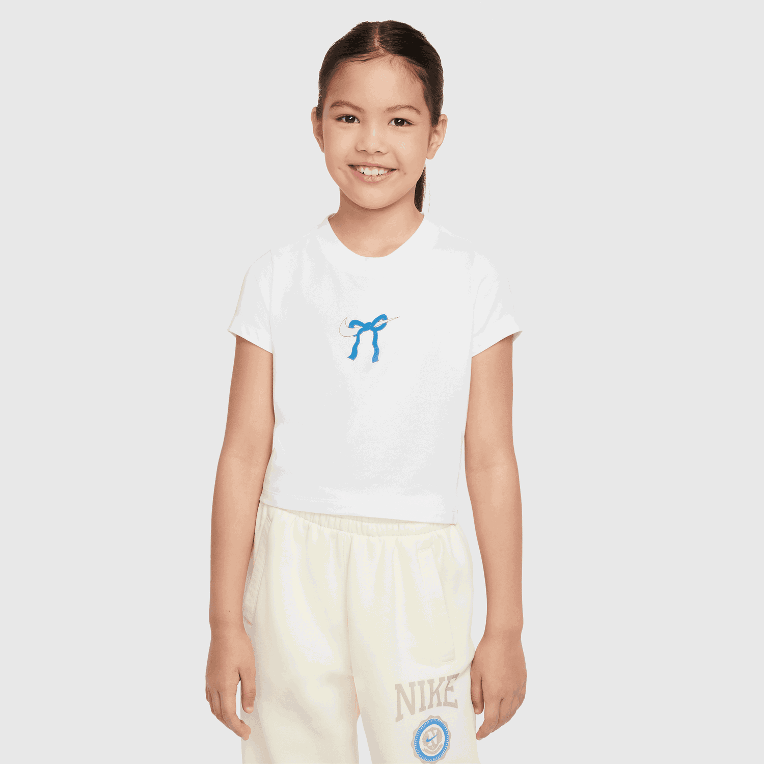 Съкратен топ Nike Nike Sportswear Girls' T-Shirt Бяло | HQ2344-100, 0