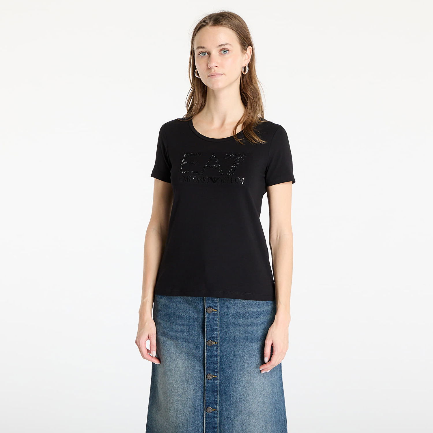 Тениска Emporio Armani EA7 Emporio Armani Train Logo Series T-Shirt Черно | 7W000094AF10373UC001, 0