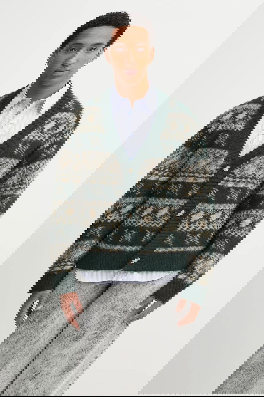 Пуловер DAILY PAPER Wool Blend Pattern Check Cardigan Многоцветен | 2521126, 0