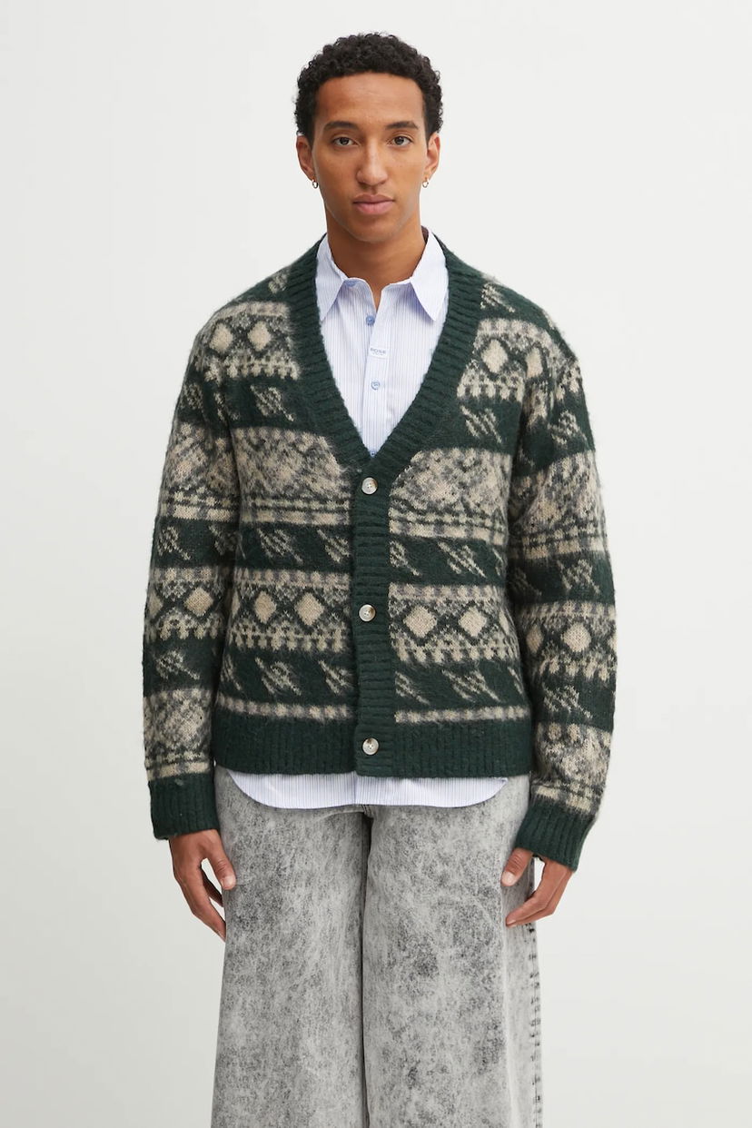 Пуловер DAILY PAPER Wool Blend Pattern Check Cardigan Многоцветен | 2521126