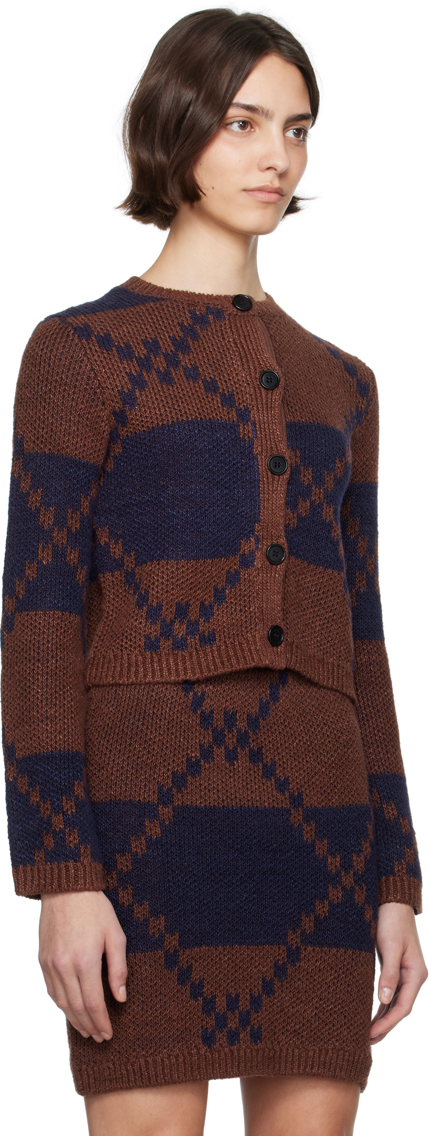 Пуловер JW Anderson JW Anderson Fairisle Knit Cardigan Кафяво | KW1411-YN0439, 1