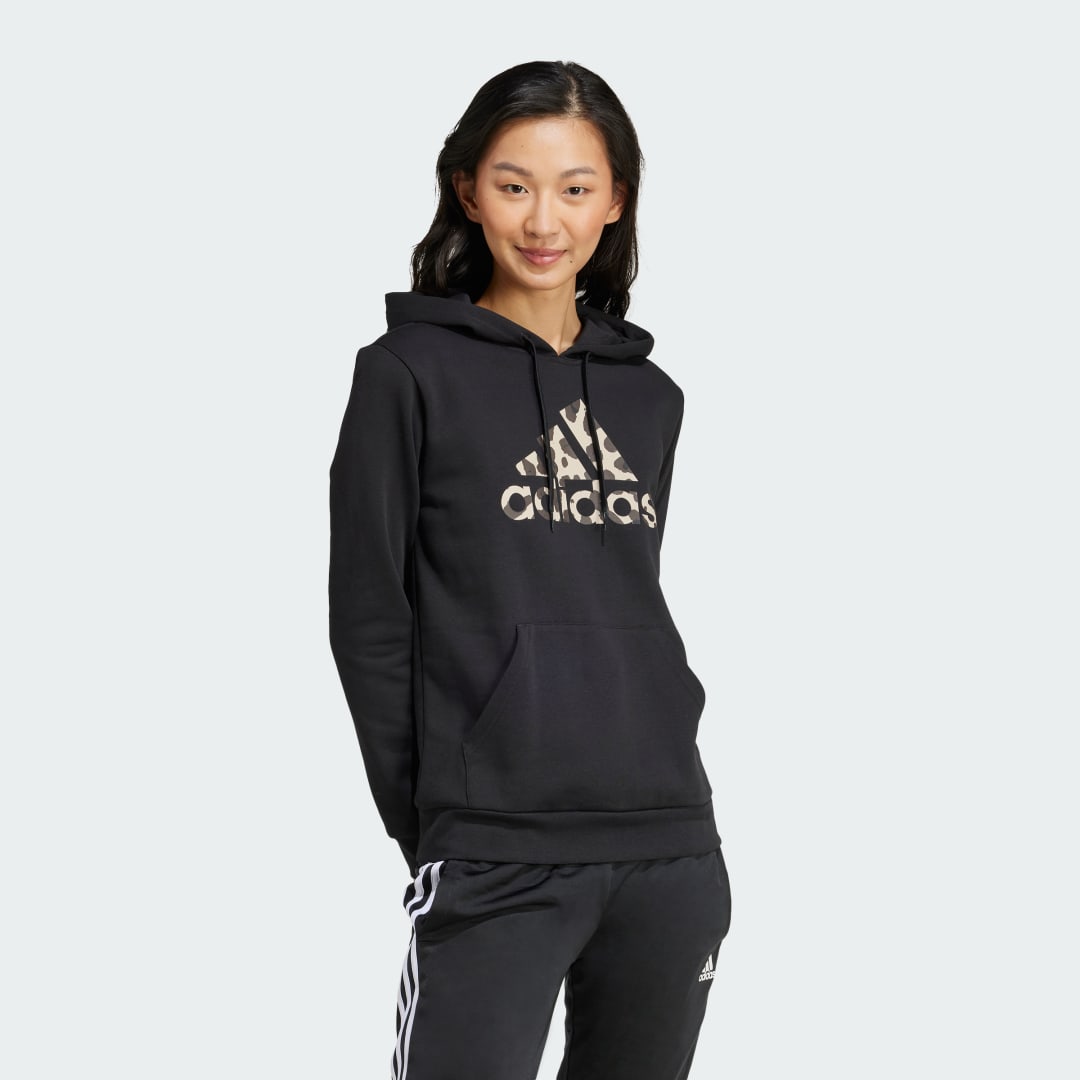 Суитчър adidas Performance Leopard Print Hoodie Черно | IW5152, 0