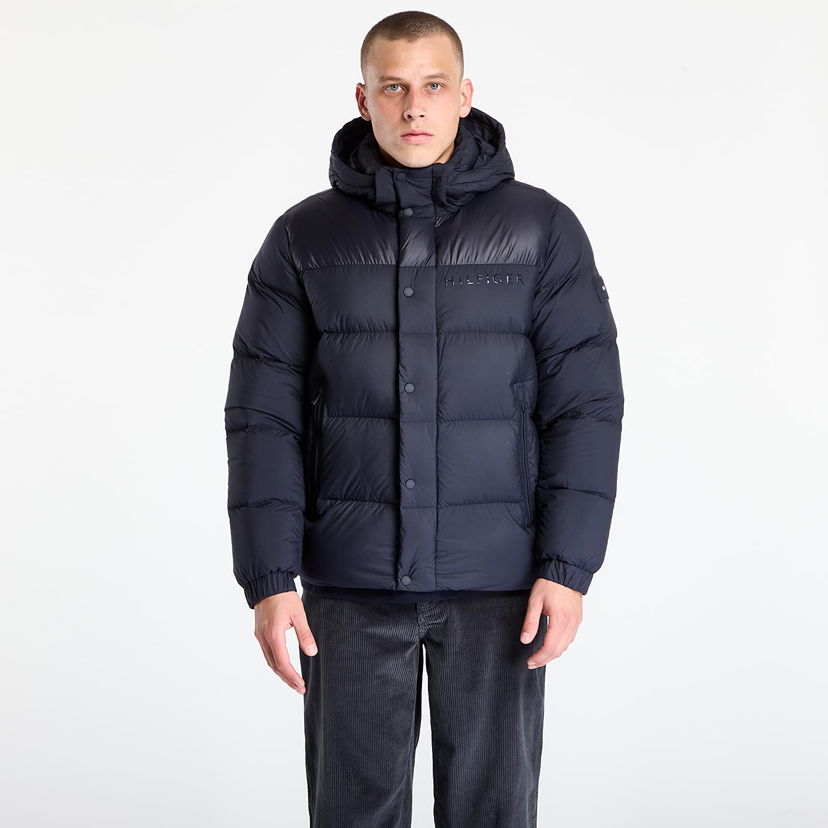Пухо яке Tommy Hilfiger Jacket Mix Down Hooded Puffer Desert Sky Тъмно синьо | MW0MW40613-DW5